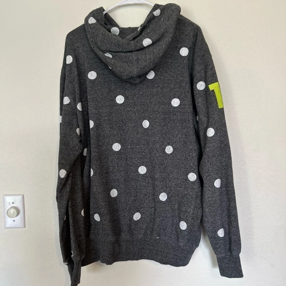 TRUKFIT RESPECT FEW HOODIE ZIP JACKET XL MEN'S POCKETS GRAY POLKA DOT